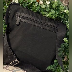 Prada Black Nylon Messenger Bag — Made in Italy